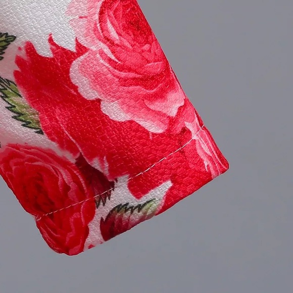 Luxury floral dress with bag set - Picture 6 of 6